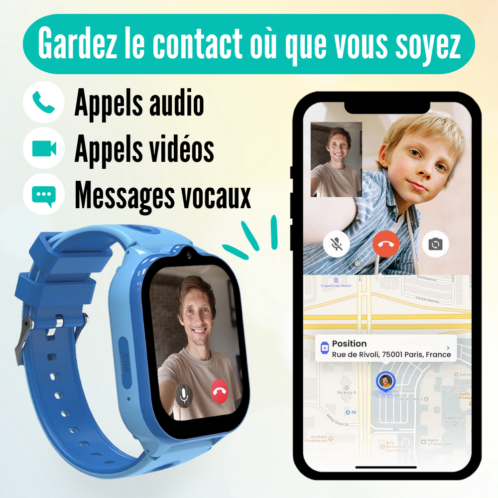 HeloWatch Kids™ | Montre connectée enfants 5-12 ans
