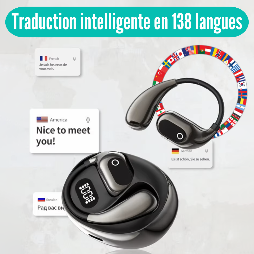 HeloSpeak™ | Écouteurs avec Traduction Instantanée